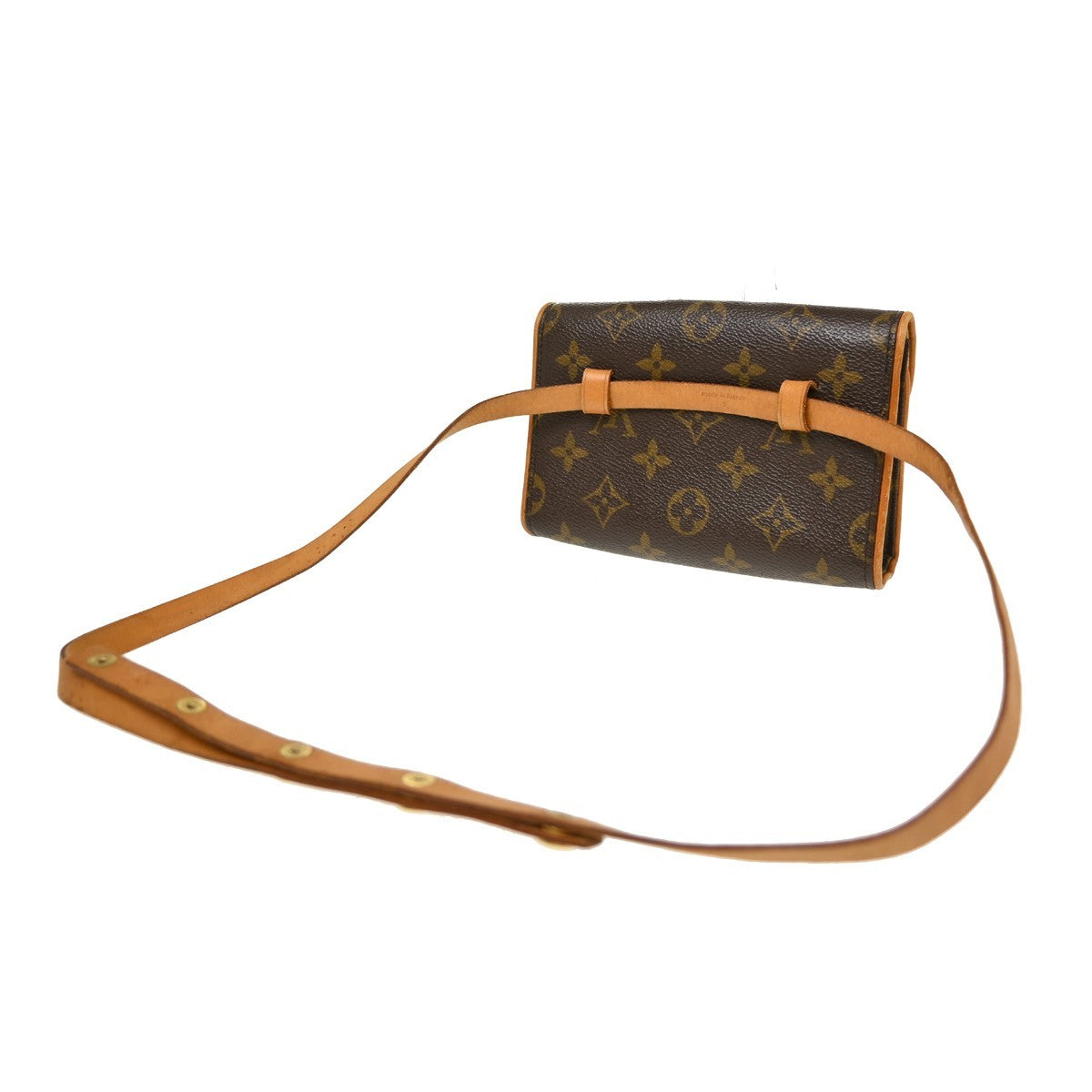 Louis Vuitton Florentine Waist Monogram Canvas Brown Canvas Handbag (Pre-Owned)