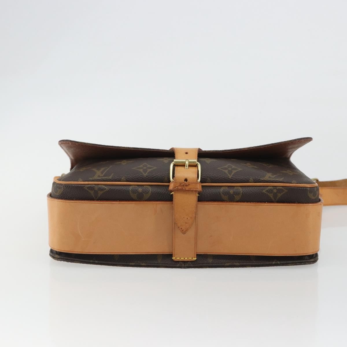 Louis Vuitton Cartouchiere Monogram Canvas Brown Canvas Shoulder Bag Bag (Pre-Owned)
