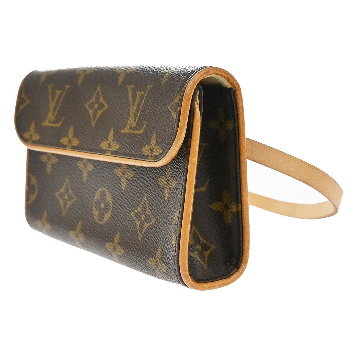 Louis Vuitton Florentine Waist Monogram Canvas Brown Canvas Handbag (Pre-Owned)