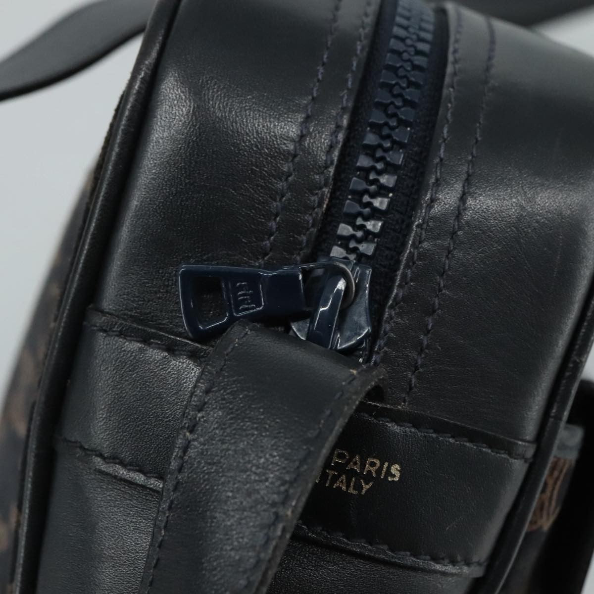 Celine Flap Shoulder Canvas Navy Canvas Shoulder Bag Bag (Pre-Owned)