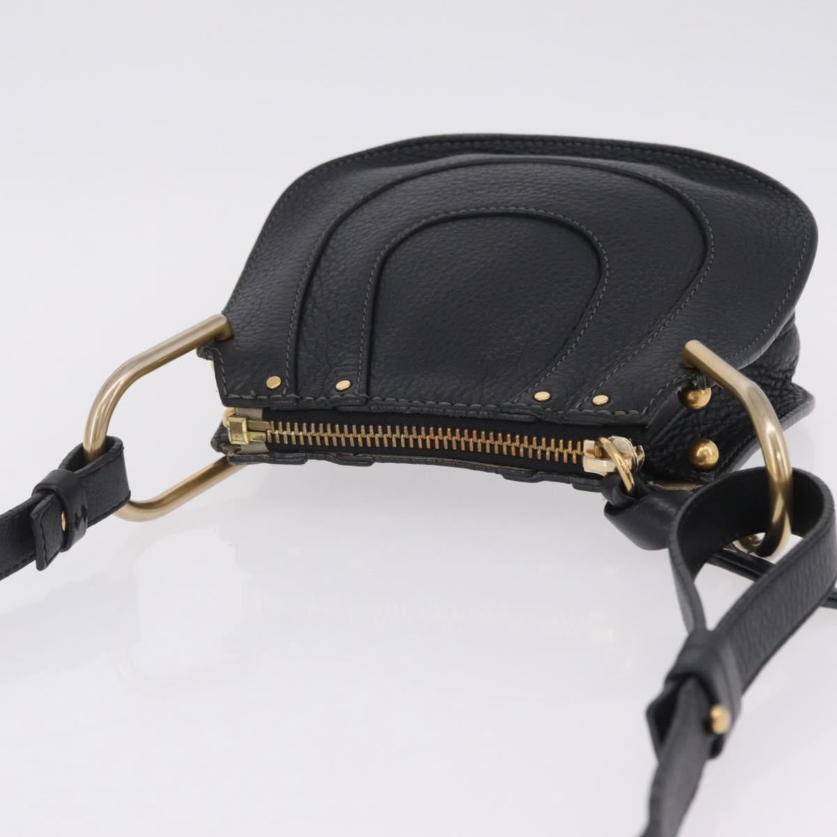 Chloe Hayley Hobo Leather Black Leather Shoulder Bag Bag (Pre-Owned)
