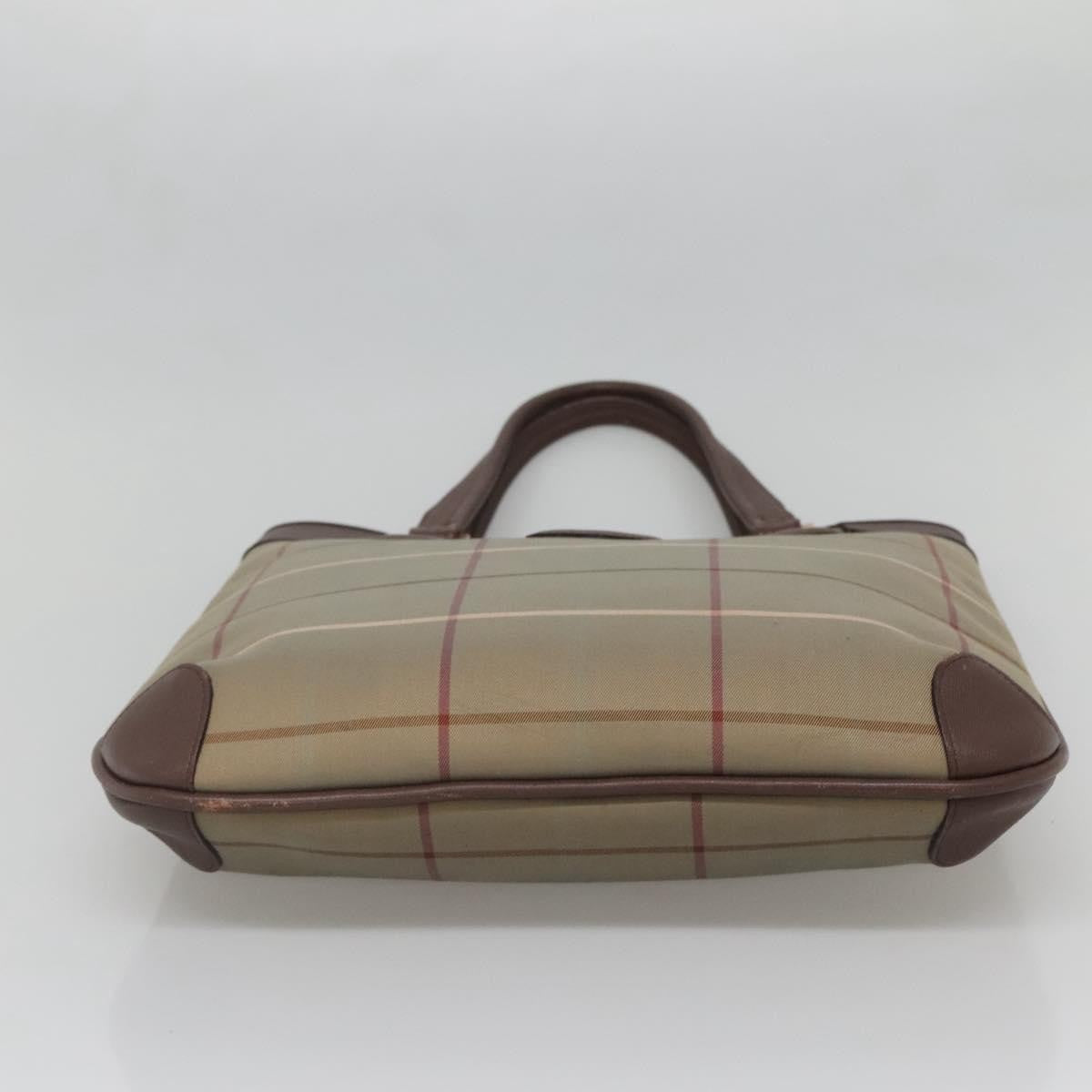 Burberry Nova Check Tote Canvas And Leather Beige Canvas Tote Bag Bag (Pre-Owned)