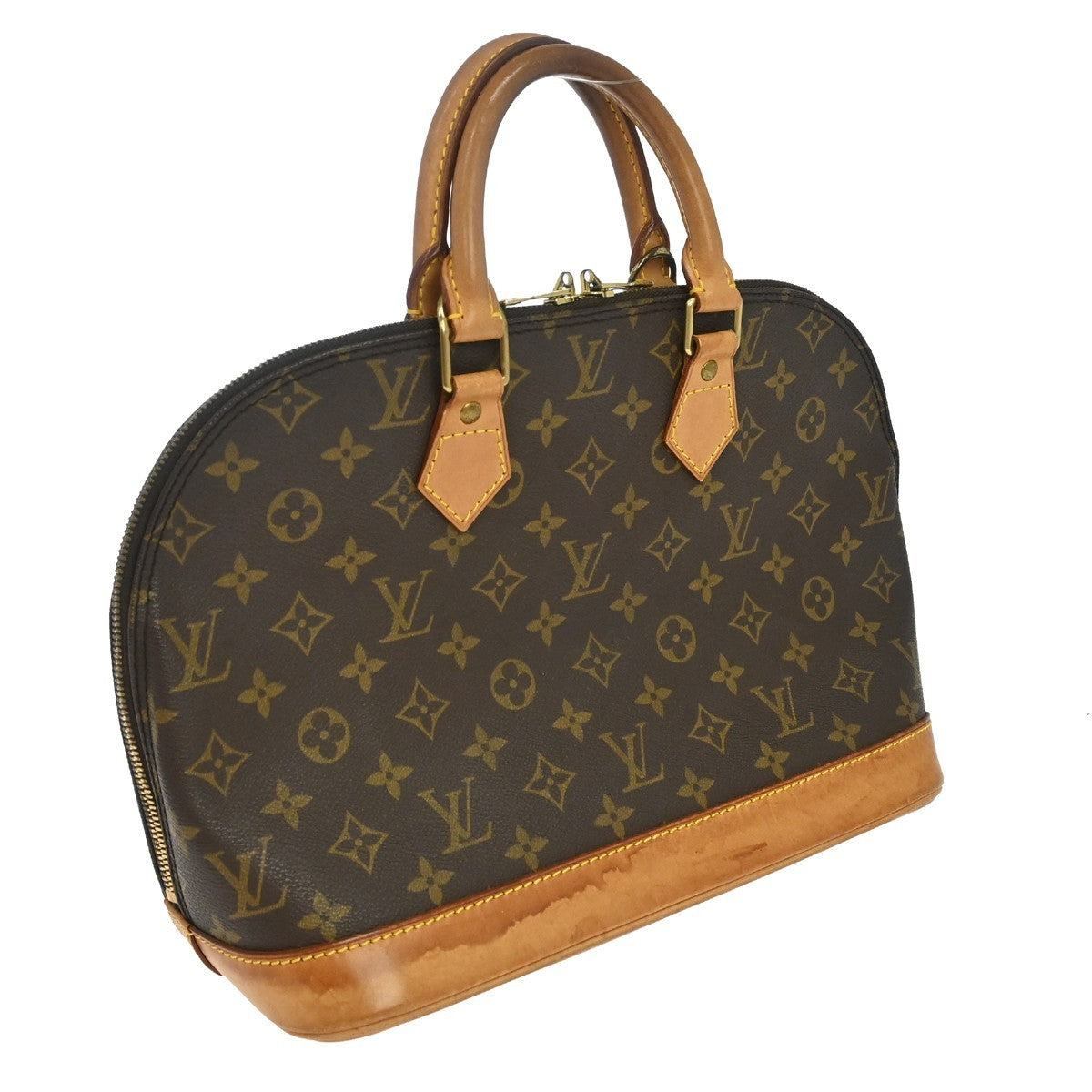 Louis Vuitton Alma Monogram Brown Canvas Handbag (Pre-Owned)