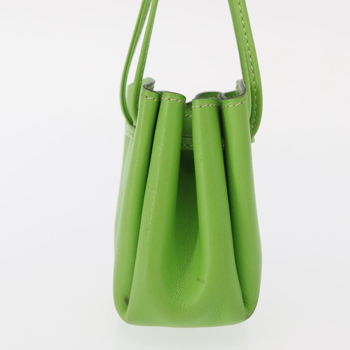 Hermes Vespa Leather Green Leather Clutche & Pouche Bag (Pre-Owned)