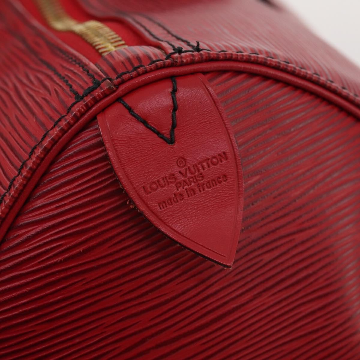 Louis Vuitton Keepall Epi Leather Red Leather Travel Bag Bag (Pre-Owned)