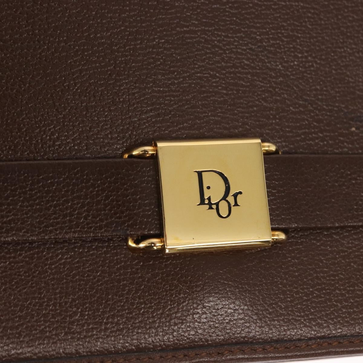 Christian Dior Vintage Leather Brown Leather Shoulder Bag Bag (Pre-Owned)