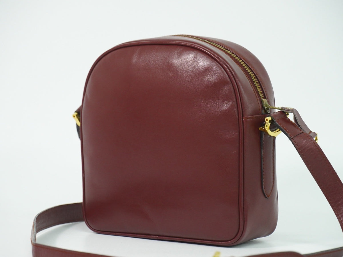 Cartier Must De Cartier Leather Burgundy Leather Shoulder Bag Bag (Pre-Owned)