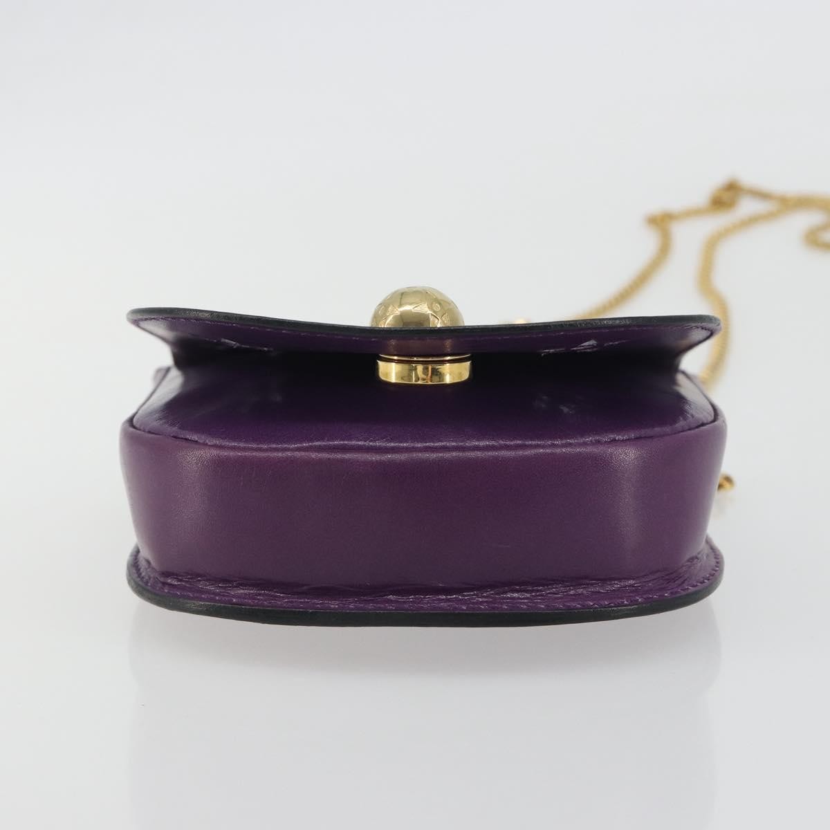 Celine Vintage Leather Purple Leather Shoulder Bag Bag (Pre-Owned)