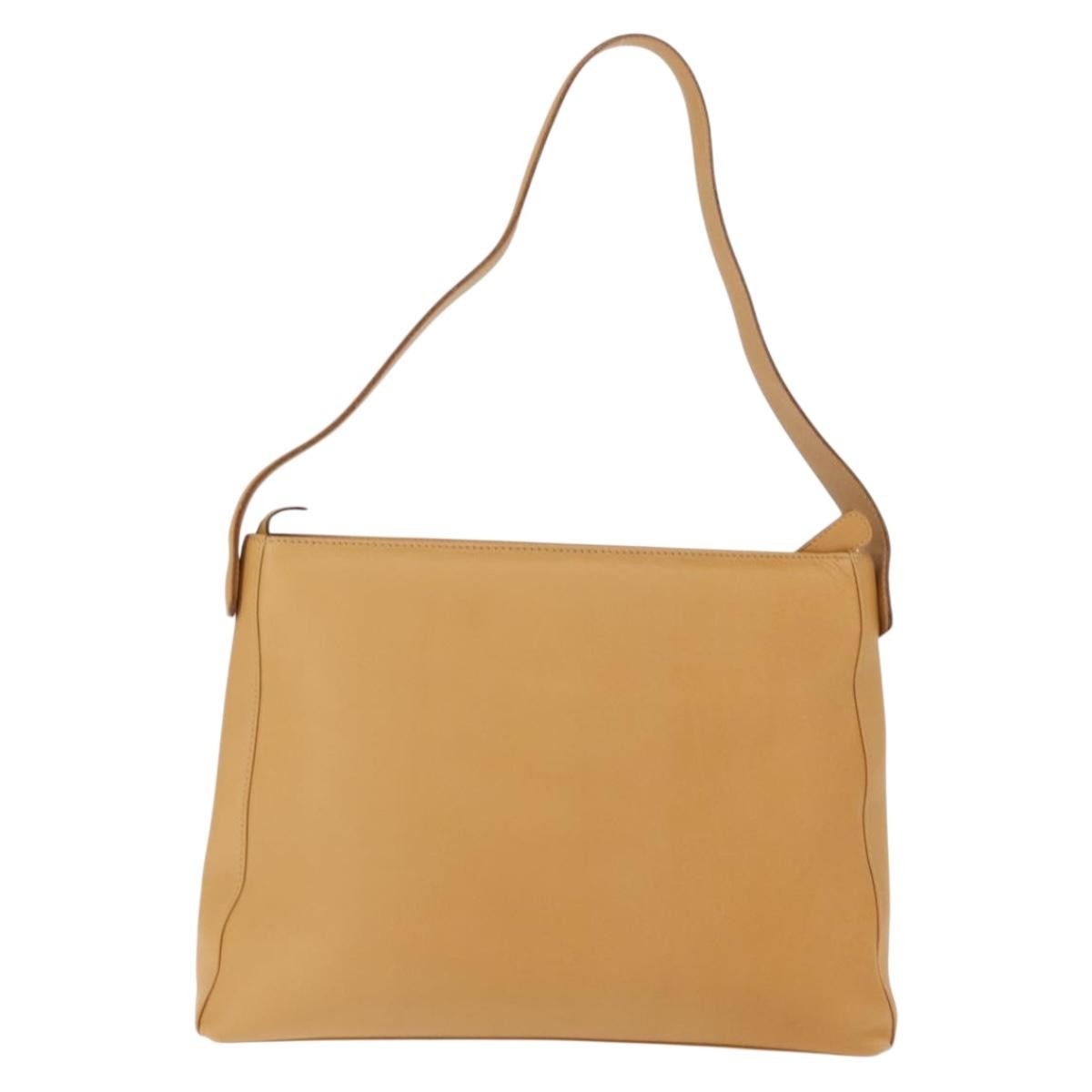 Salvatore Ferragamo Vintage Leather Beige Leather Bag (Pre-Owned)