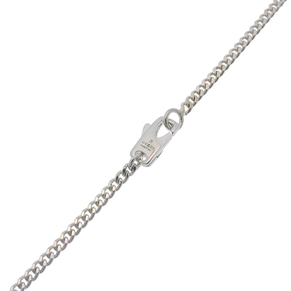 Gucci Engraved Interlocking G Chain Link Pendant Sterling Silver Silver Silver Necklace Jewelry (Pre-Owned)