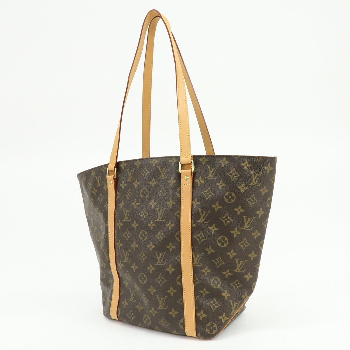 Louis Vuitton Shopping Sac Monogram Canvas Brown Canvas Handbag (Pre-Owned)
