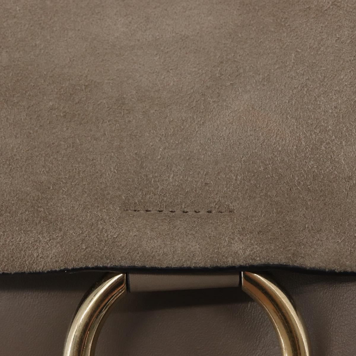 Chloe Faye Leather And Suede Beige Suede Shoulder Bag Bag (Pre-Owned)
