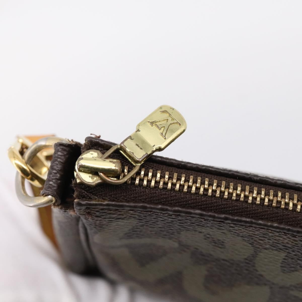 Louis Vuitton Pochette Accessoires Limited Edition Monogram Graffiti Khaki Canvas Clutche & Pouche Bag (Pre-Owned)