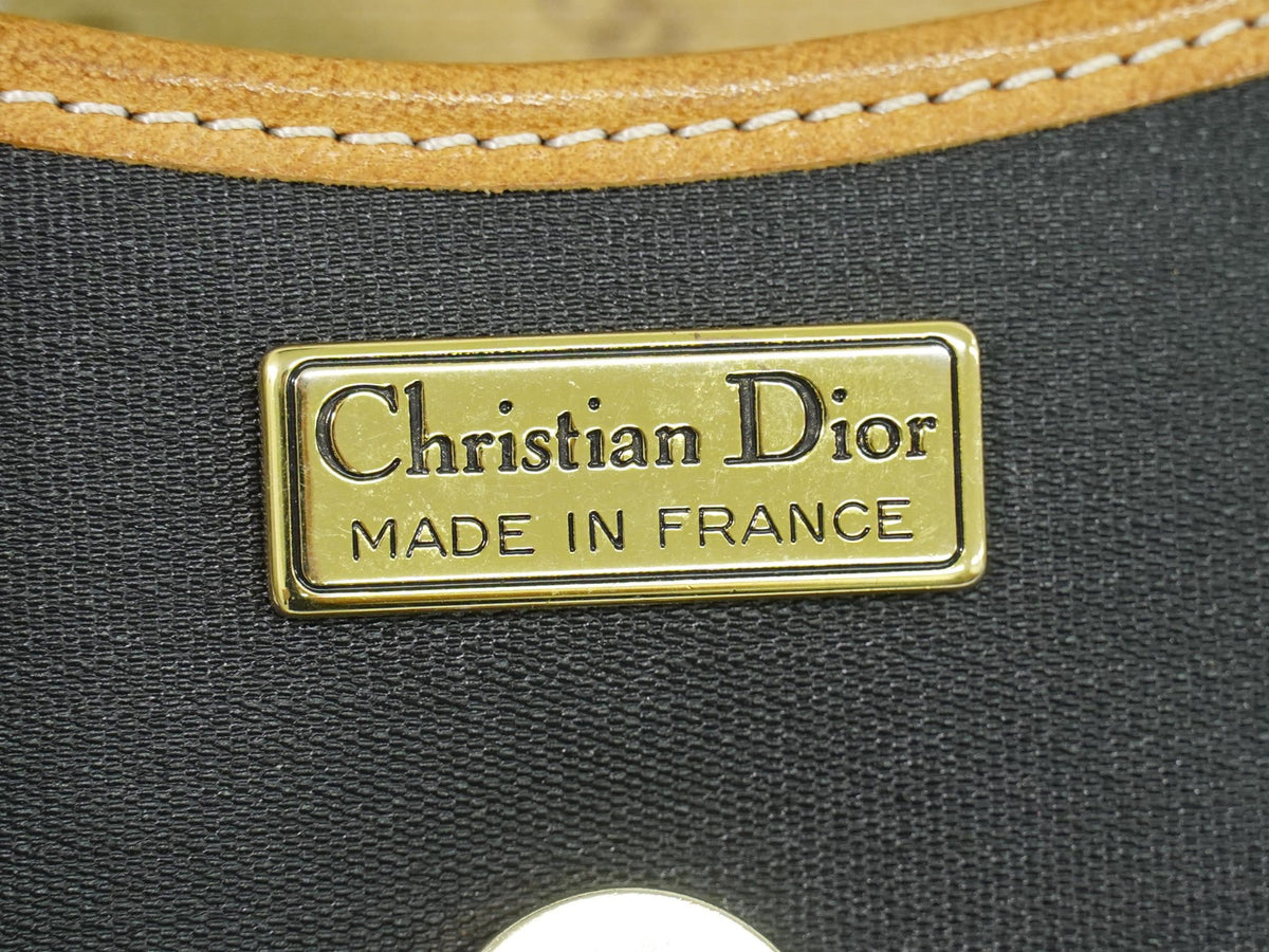 Christian Dior Cd Shoulder Bag Canvas And Leather Black Pvc Shoulder Bag Bag (Pre-Owned)