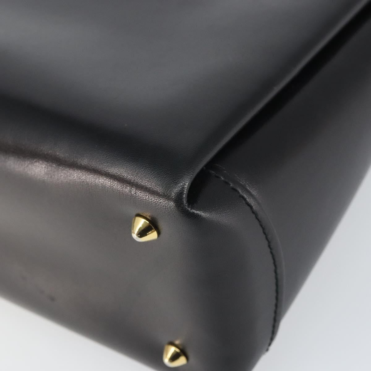 Gucci Vintage Leather Black Leather Handbag (Pre-Owned)