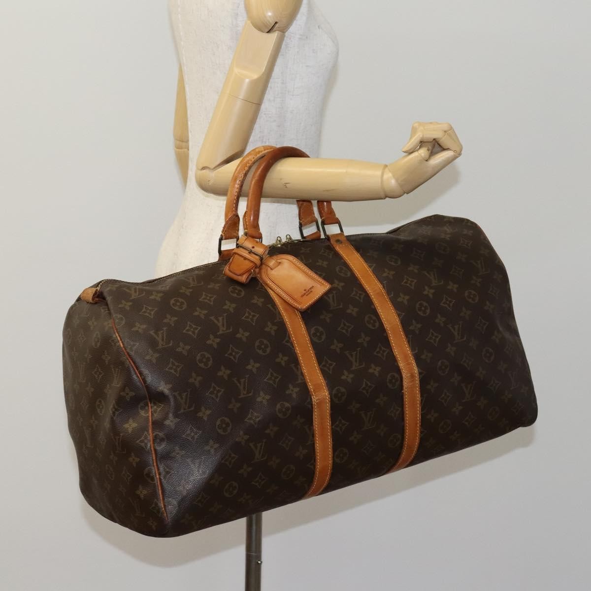 Louis Vuitton Keepall Monogram Canvas Brown Canvas Travel Bag Bag (Pre-Owned)