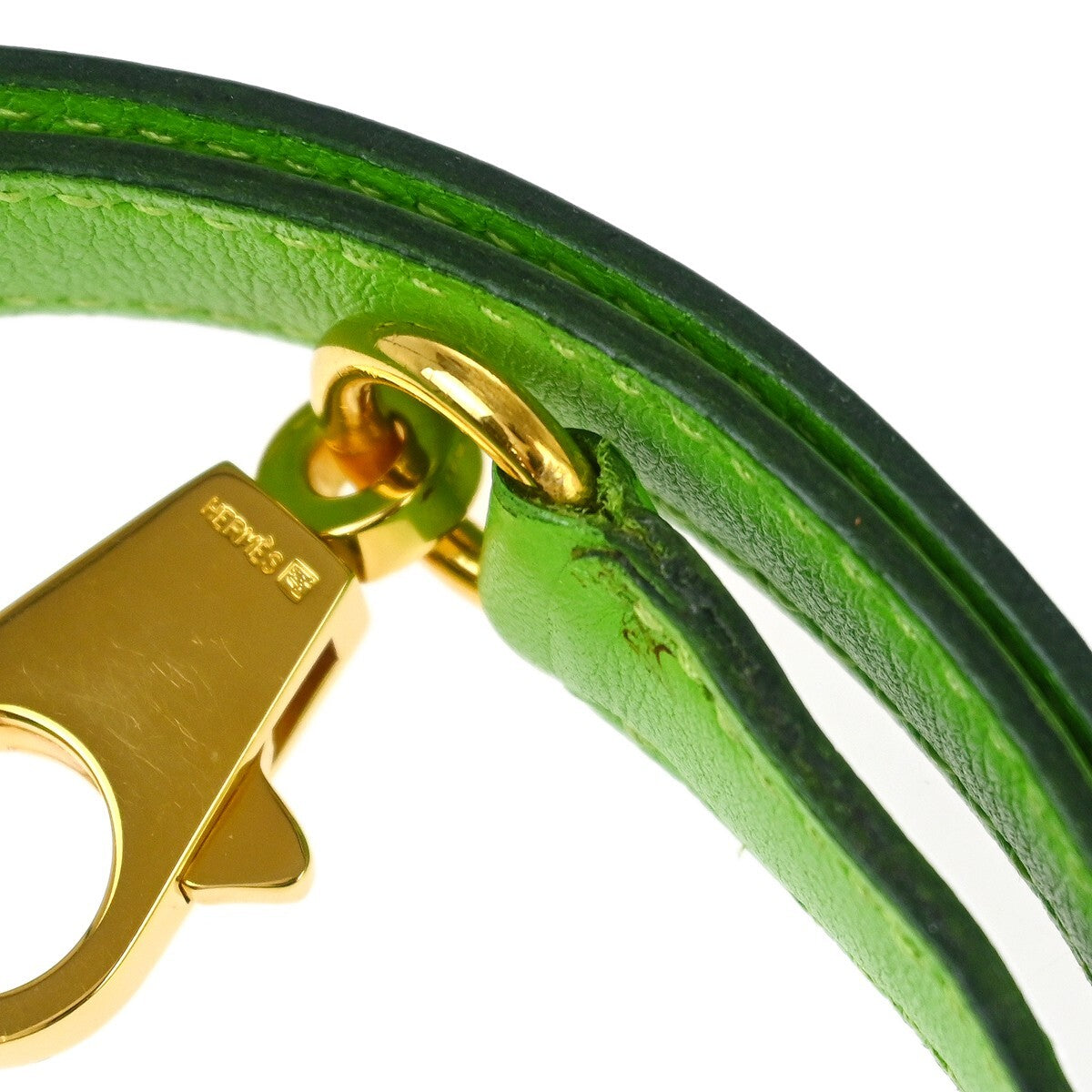 Hermes Kelly Shoulder Strap Leather Green Leather Straps Accessory (Pre-Owned)