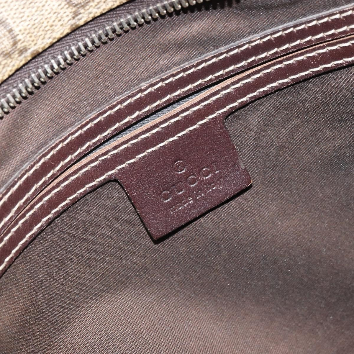 Gucci Zip Top Messenger Gg Coated Canvas Beige Pvc Shoulder Bag Bag (Pre-Owned)