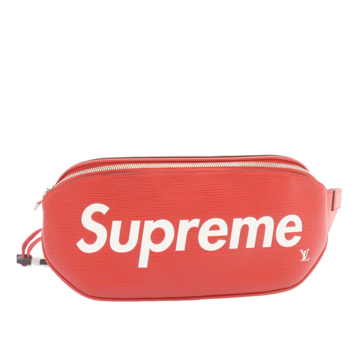 Louis Vuitton Louis Vuitton X Supreme Waist Epi Leather Red Leather Bag (Pre-Owned)