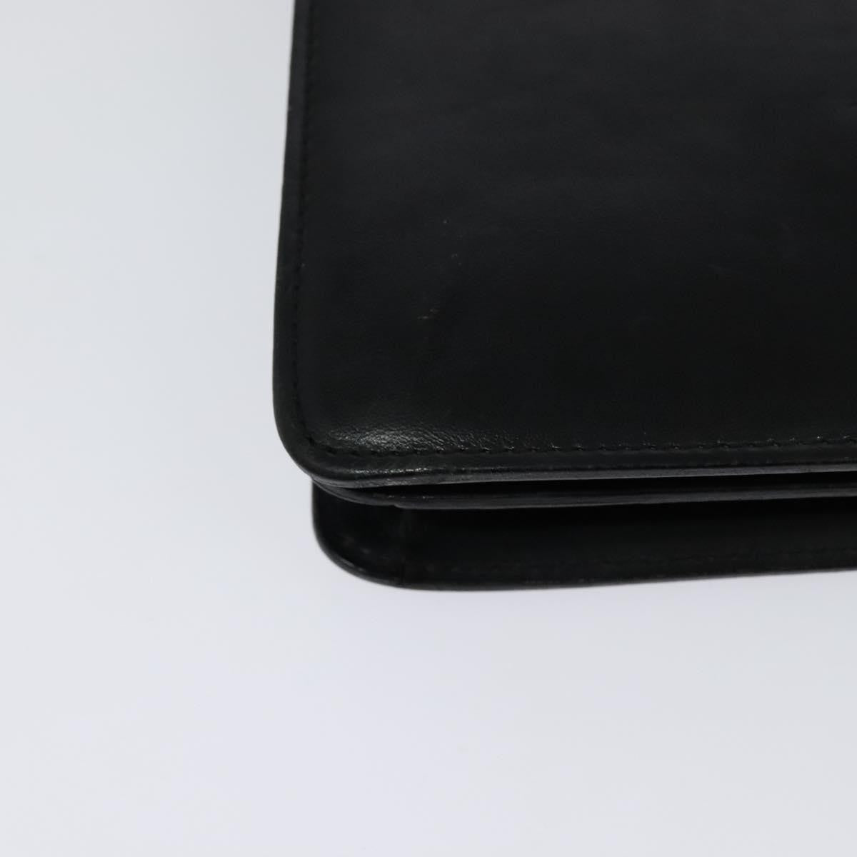 Celine Gancini Leather Black Leather Handbag (Pre-Owned)