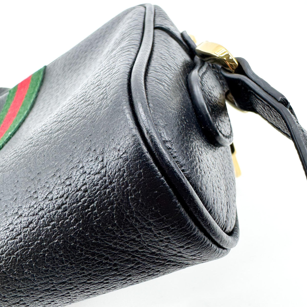 Gucci Ophidia Leather Black Leather Shoulder Bag Bag (Pre-Owned)