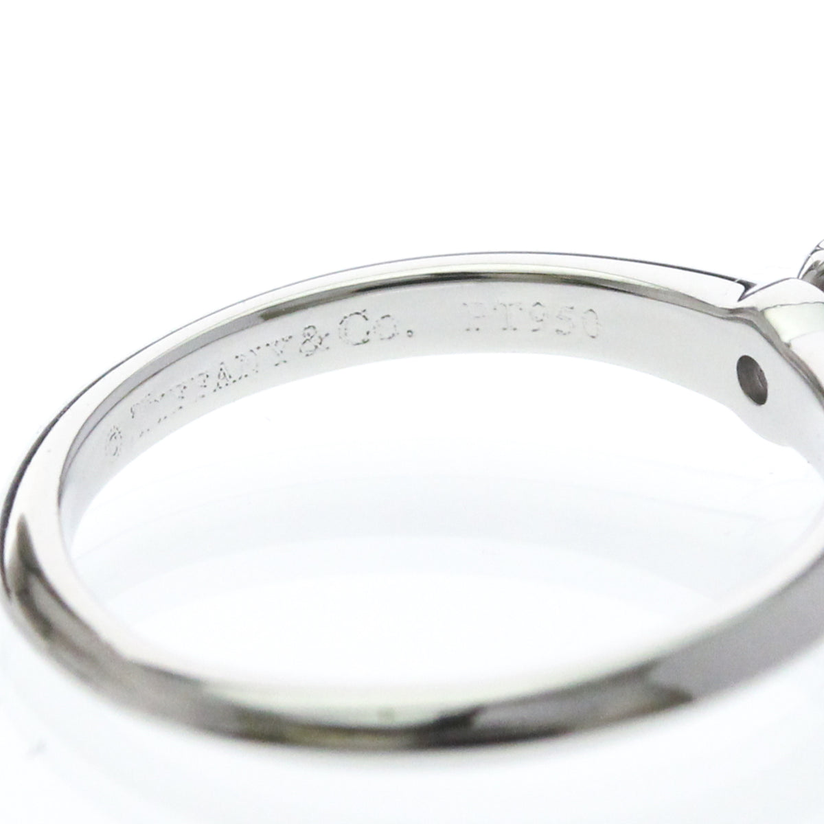Tiffany & Co. Tiffany Setting Solitaire Platinum With Rbc Diamond G/Vvs2 Silver Platinum Ring Jewelry (Pre-Owned)