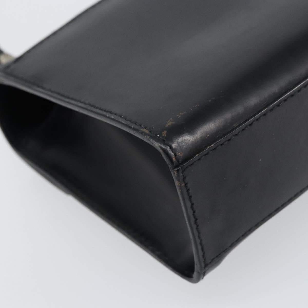 Salvatore Ferragamo Vala Leather Black Leather Handbag (Pre-Owned)