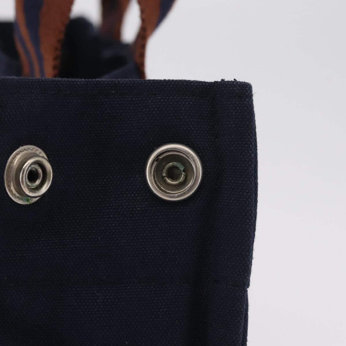 Hermes Fourre Tout Toile Navy Canvas Tote Bag Bag (Pre-Owned)
