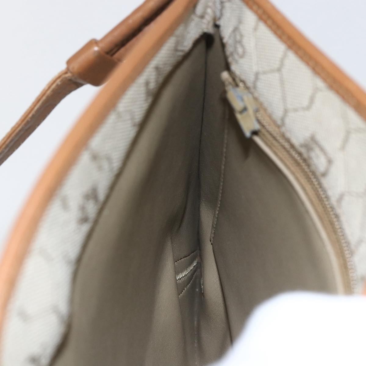 Christian Dior Vintage Honeycomb Canvas And Leather Beige Canvas Shoulder Bag Bag (Pre-Owned)