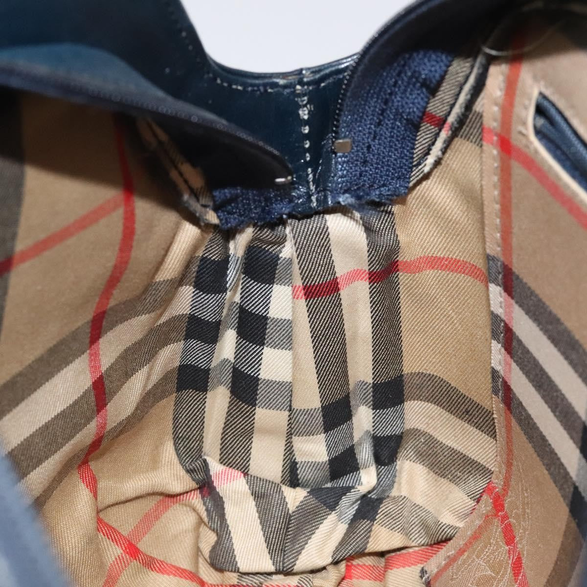 Burberry Vintage Canvas Navy Canvas Shoulder Bag Bag (Pre-Owned)