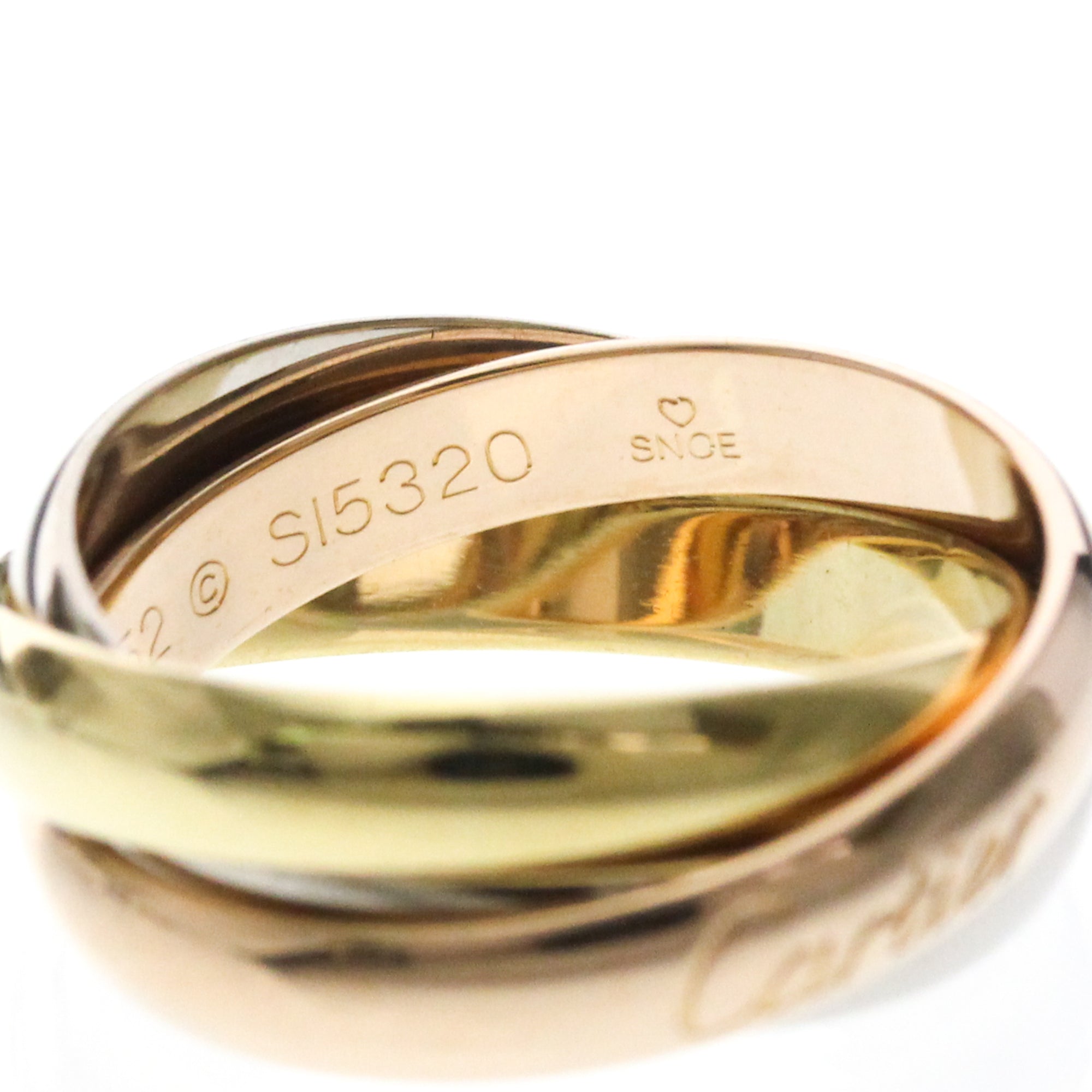 Cartier Trinity 18K Tricolor Gold With Cultured Pearls Gold Gold Earrings Jewelry (Pre-Owned)