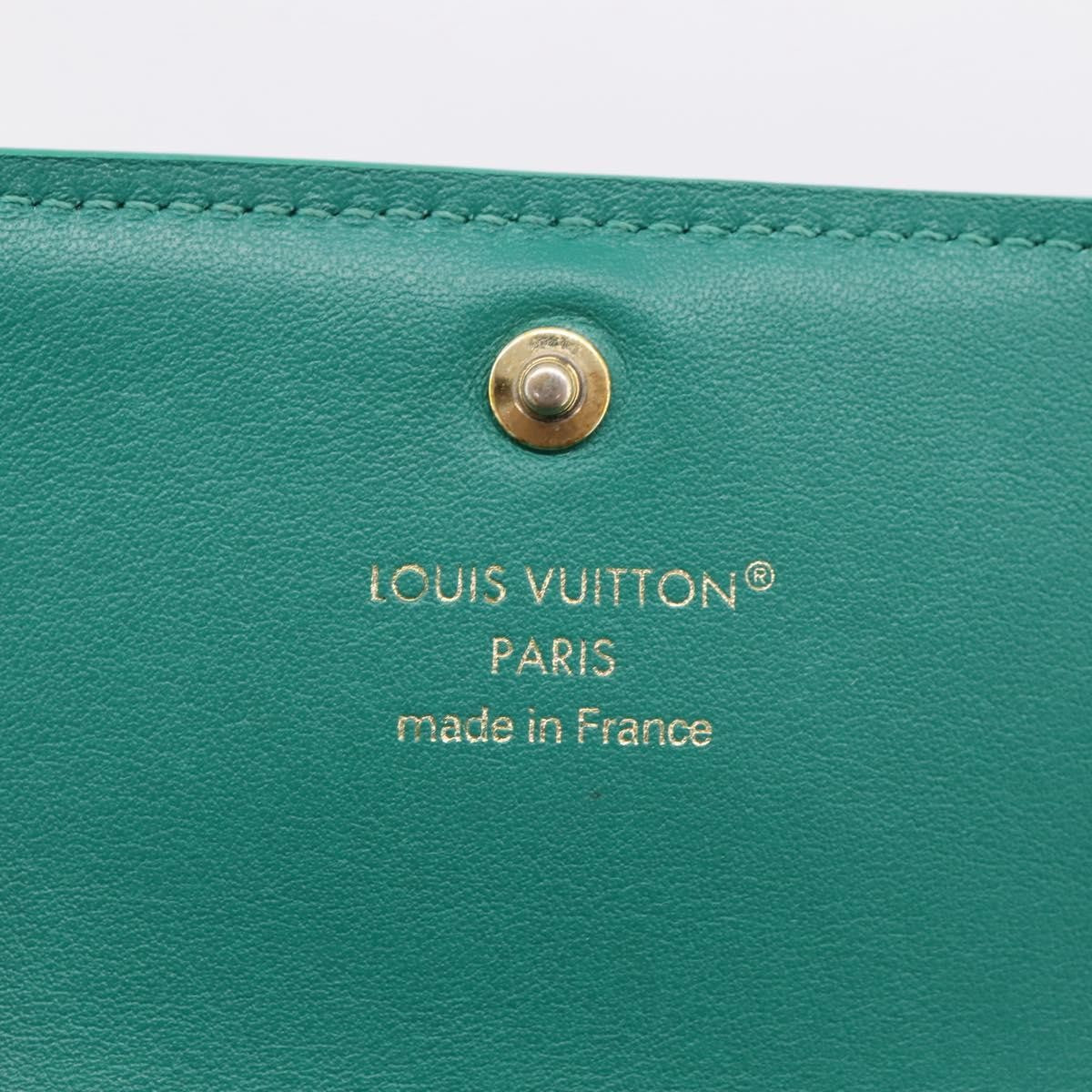 Louis Vuitton Capucines Leather Green Leather Wallets Accessory (Pre-Owned)
