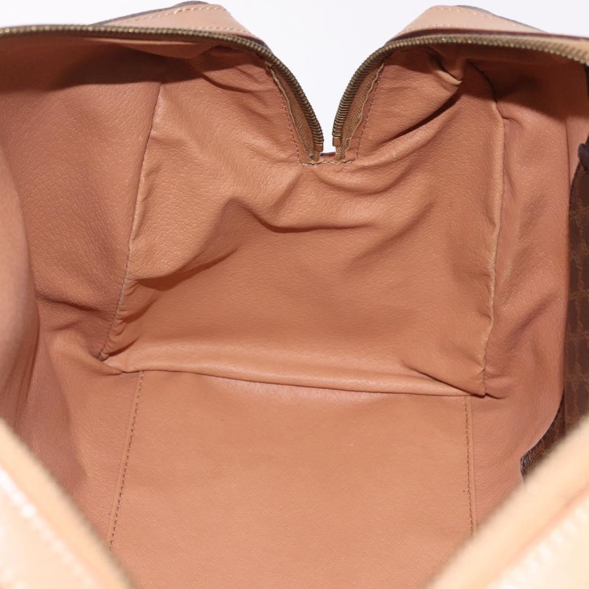 Celine Vintage Boston Macadam Coated Canvas Brown Pvc Handbag (Pre-Owned)