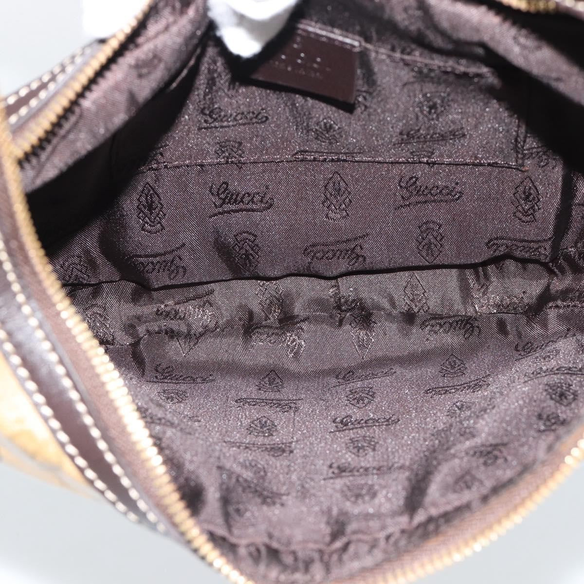 Gucci Vintage Hobo Crystal Canvas Beige Canvas Shoulder Bag Bag (Pre-Owned)