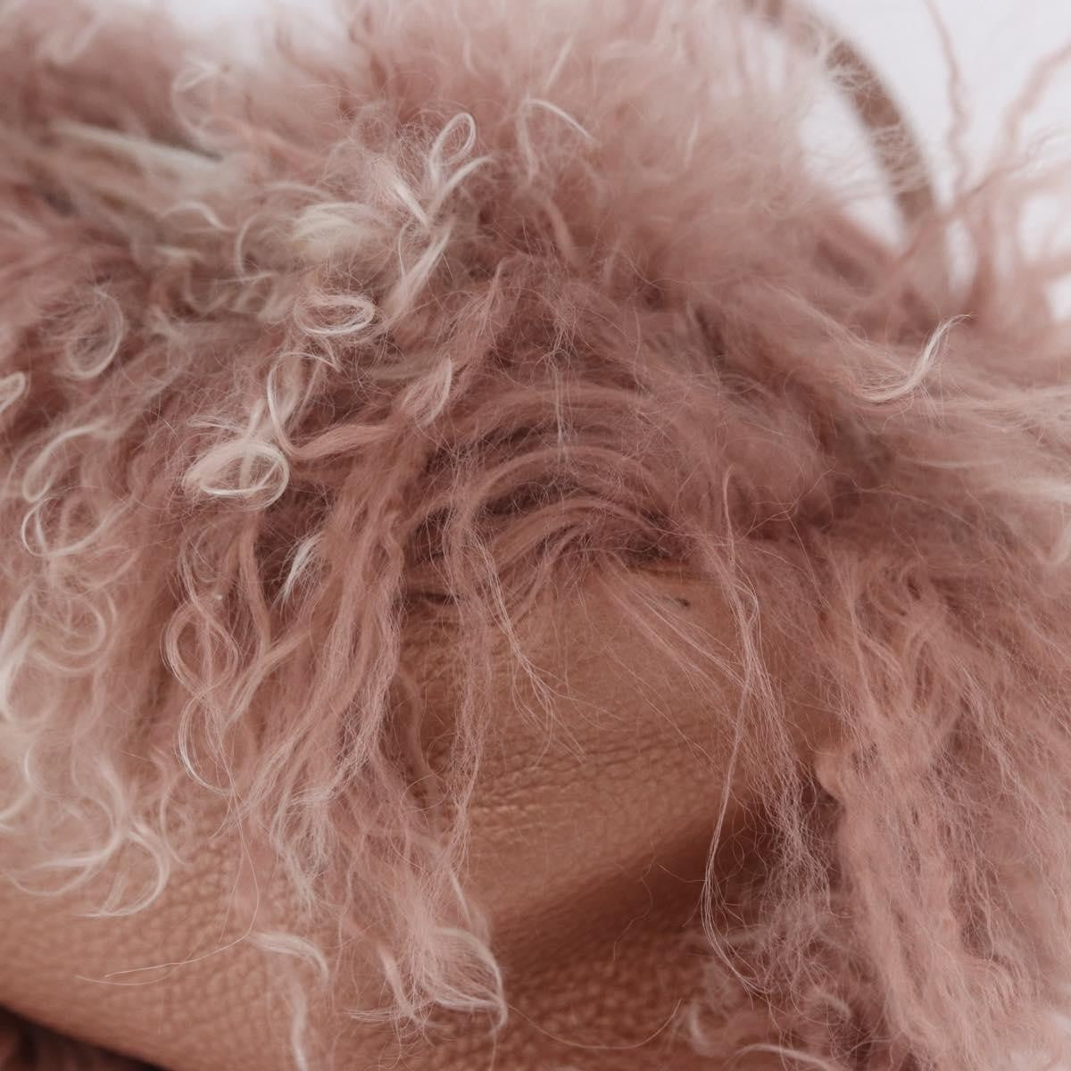 Fendi Selleria Selleria Pink Wool Handbag (Pre-Owned)
