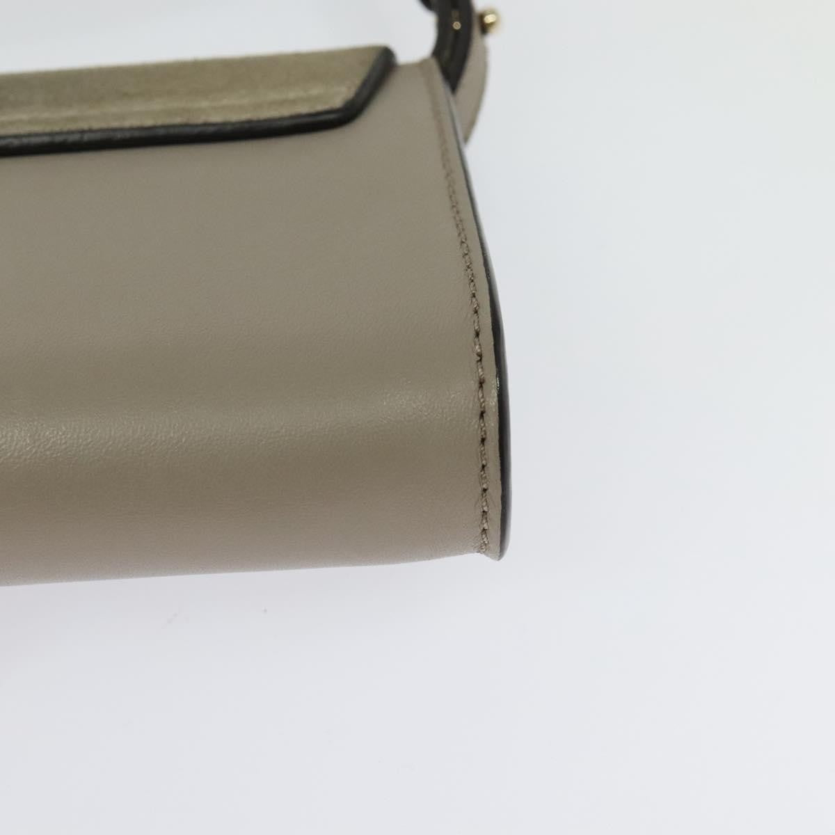 Chloe Faye Leather And Suede Beige Leather Shoulder Bag Bag (Pre-Owned)