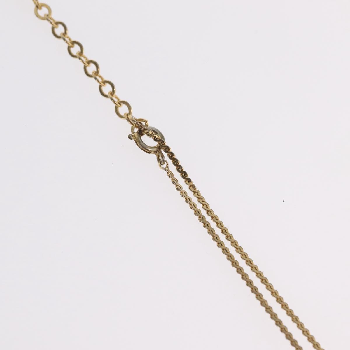 Christian Dior Vintage Cd Pendant Metal With Crystals Gold Metal Necklace Jewelry (Pre-Owned)
