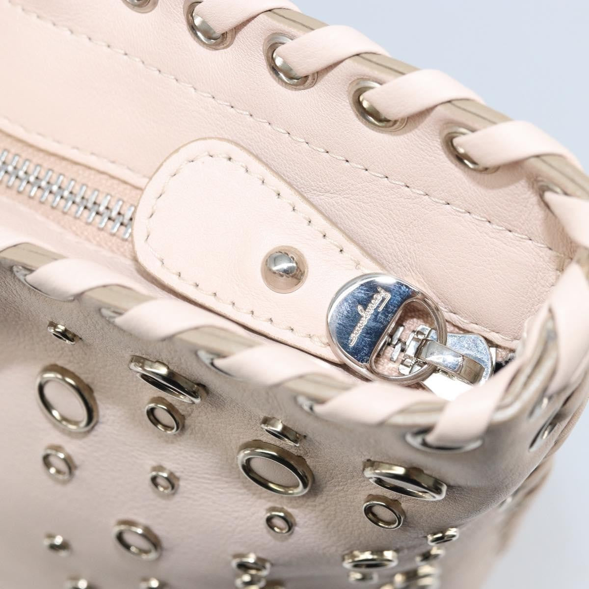 Salvatore Ferragamo Gancini Leather Pink Leather Handbag (Pre-Owned)
