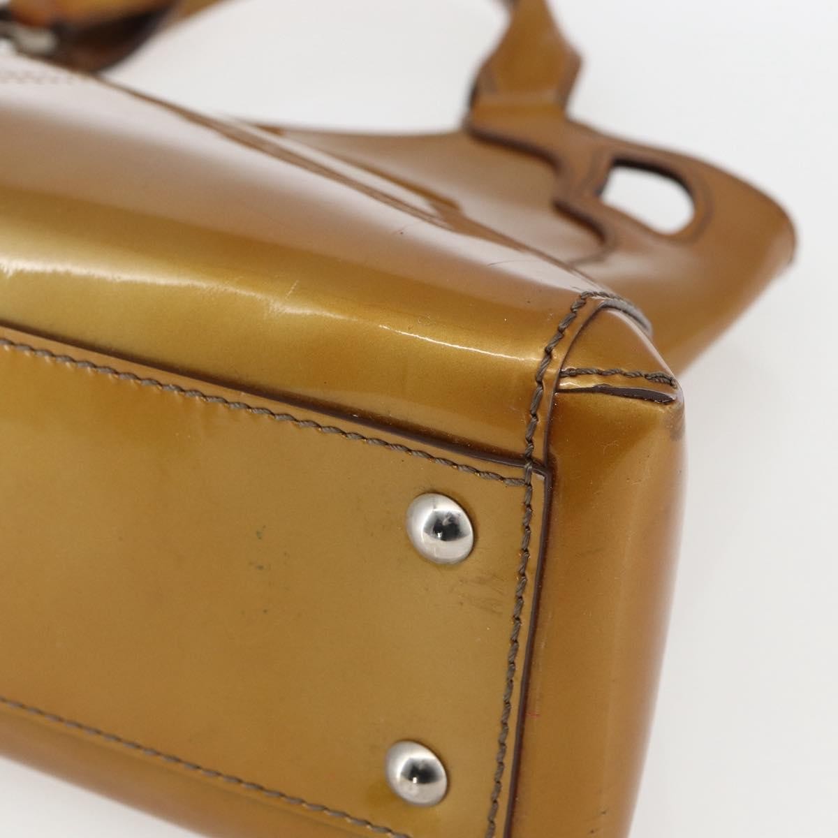 Cartier Marcello Patent Leather Yellow Patent_Leather Handbag (Pre-Owned)