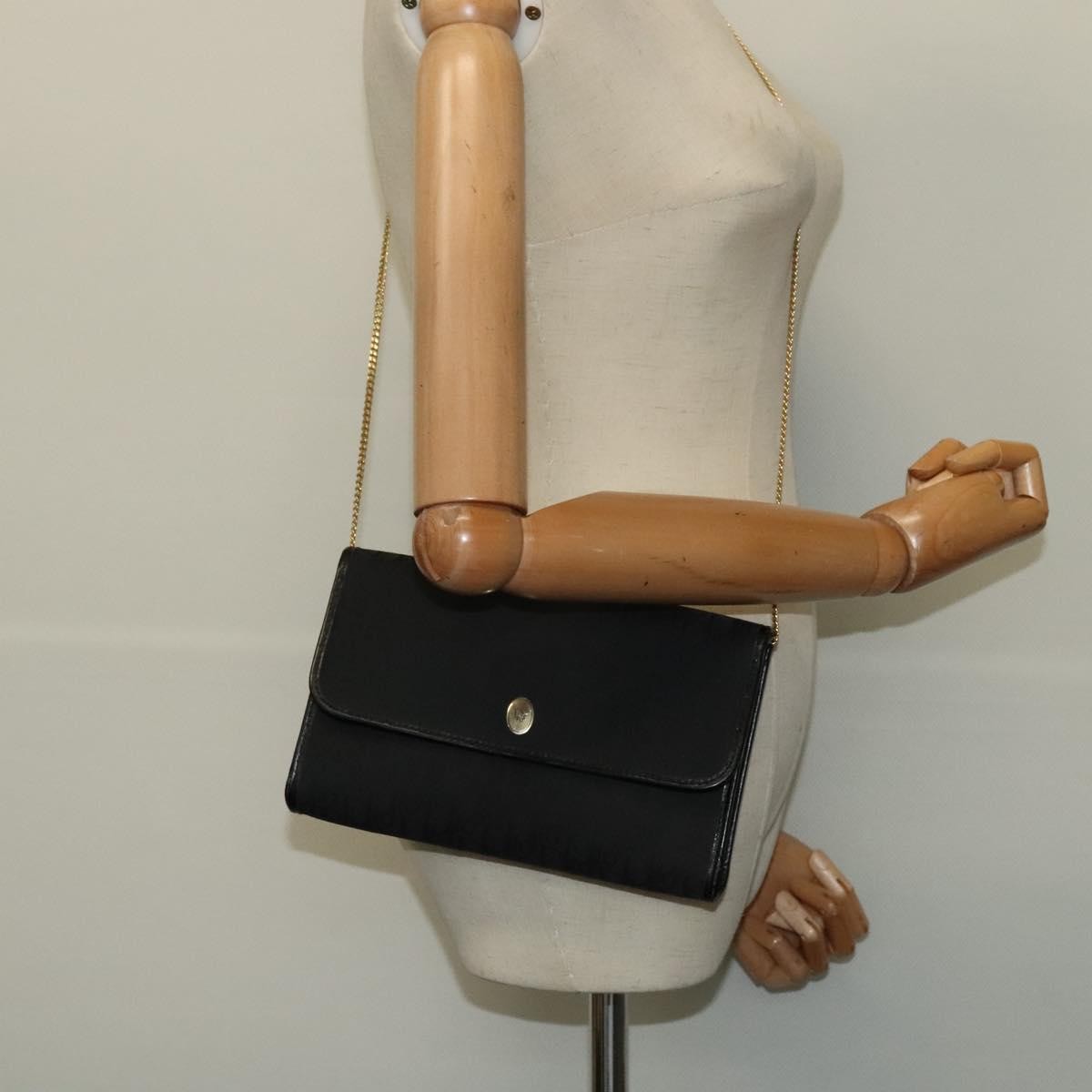 Christian Dior Vintage Trotter Flap Canvas Black Canvas Shoulder Bag Bag (Pre-Owned)
