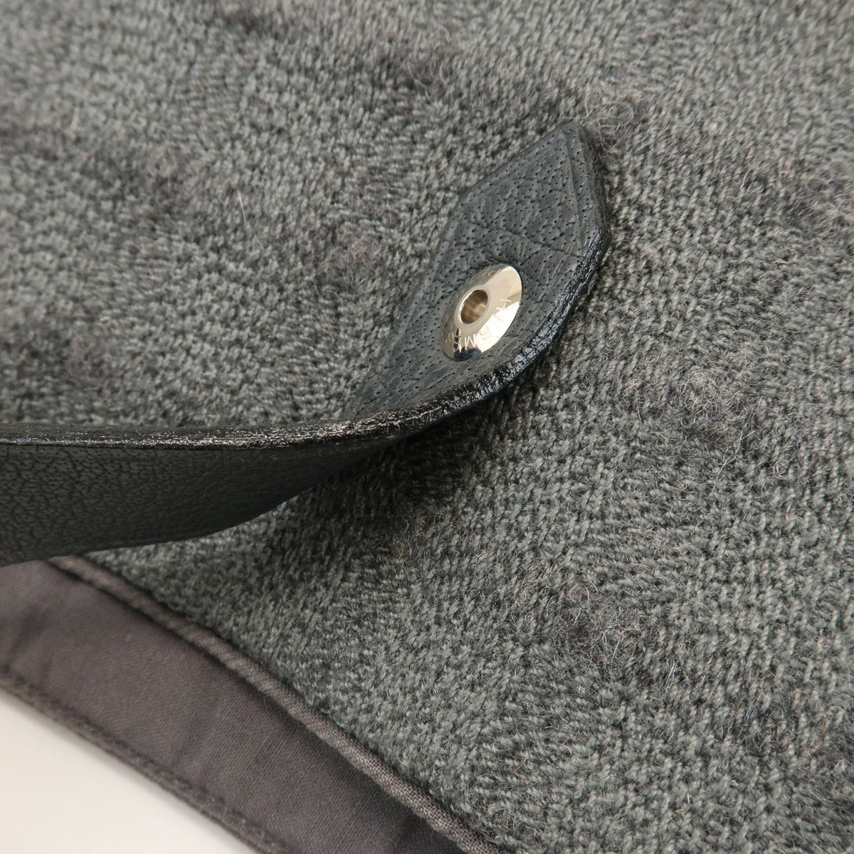 Hermes Ahmedabad Woven Leather And Canvas Gray Canvas Tote Bag Bag (Pre-Owned)