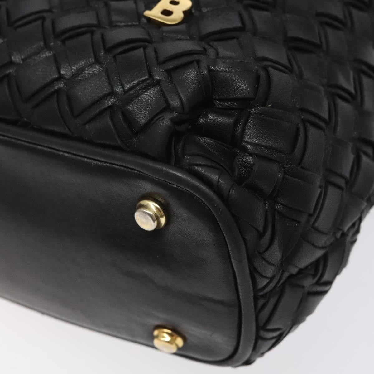 Bally Vintage Quilted Leather Black Leather Shoulder Bag Bag (Pre-Owned)