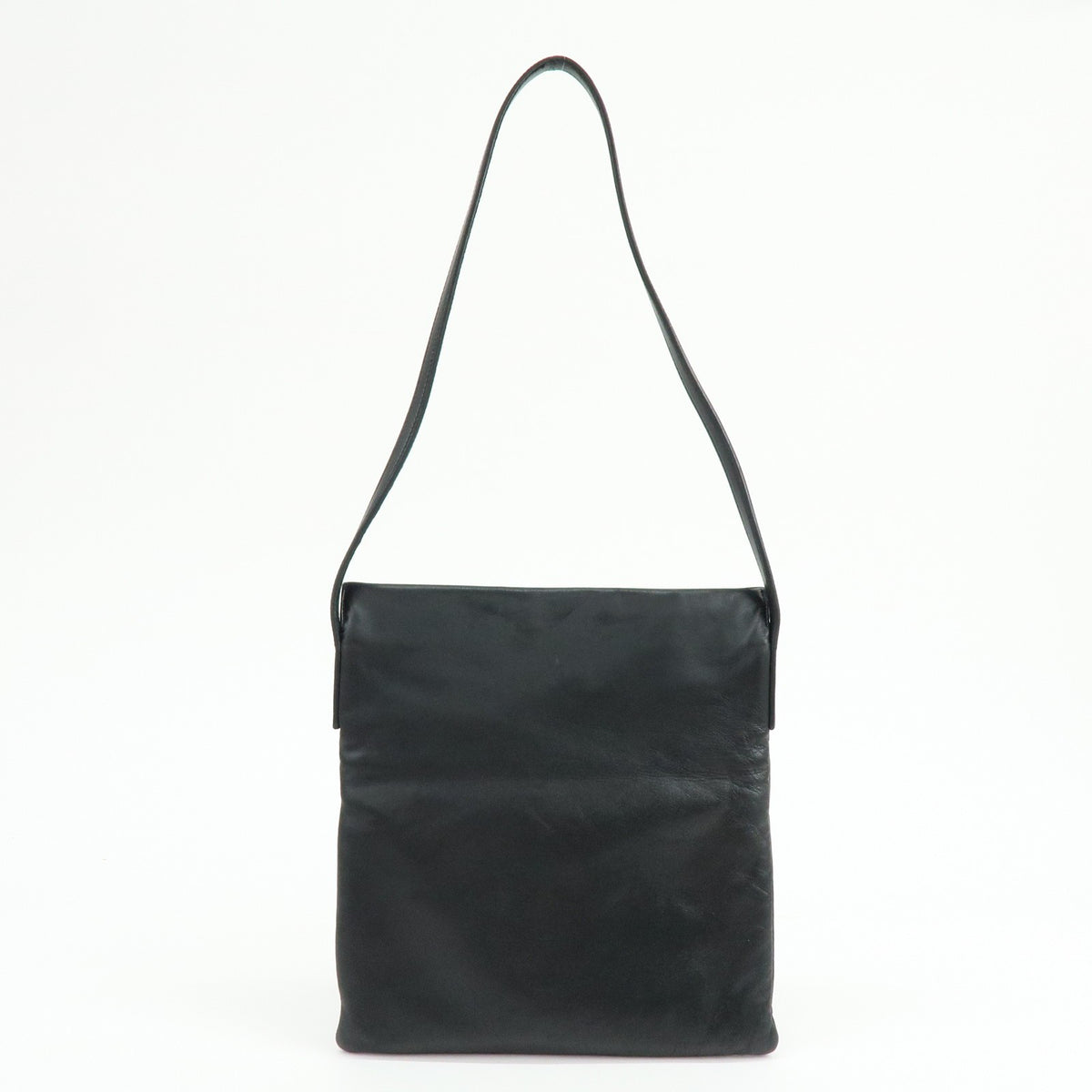 Loewe Shoulder Bag Leather Black Leather Shoulder Bag Bag (Pre-Owned)