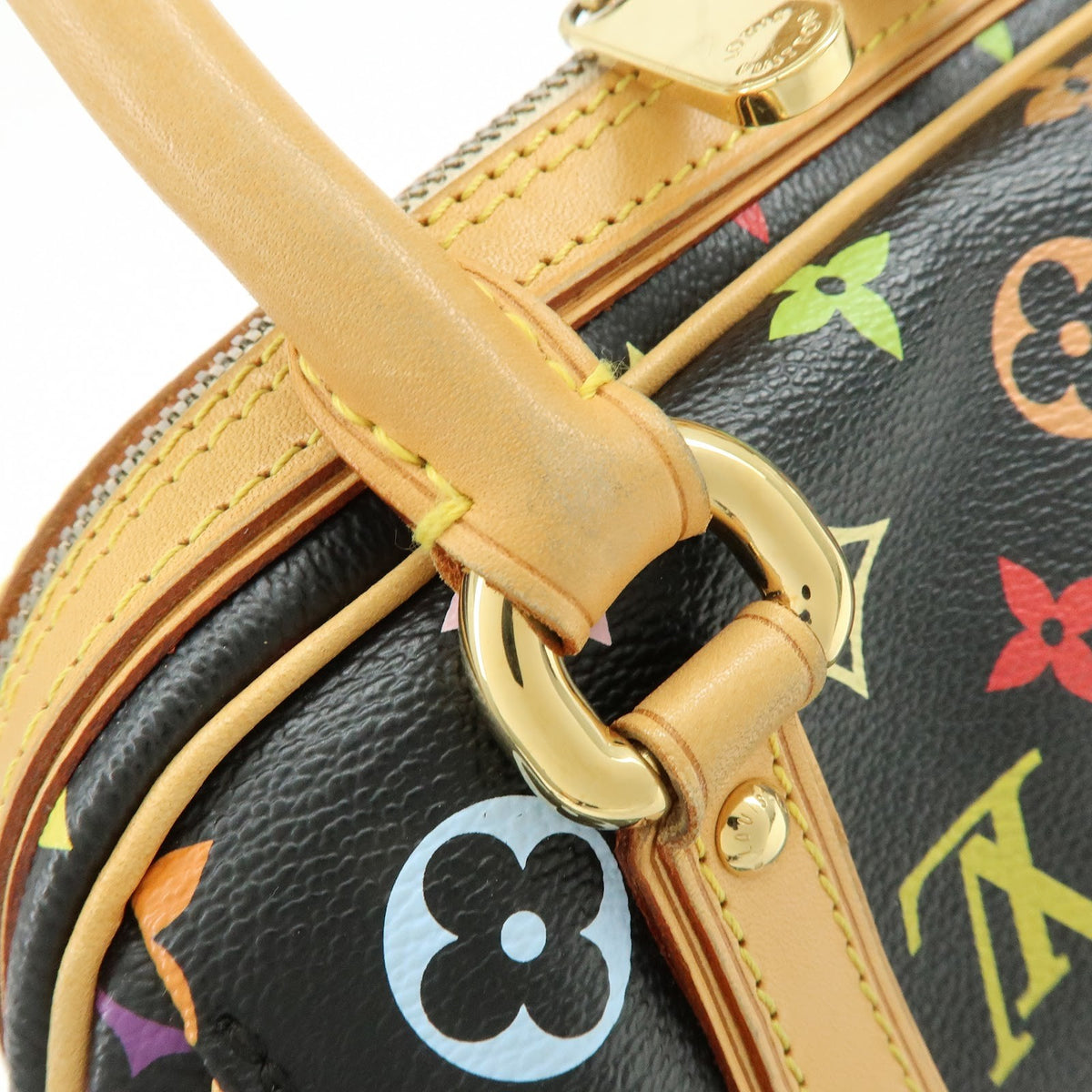 Louis Vuitton Priscilla Monogram Multicolor Black Canvas Handbag (Pre-Owned)