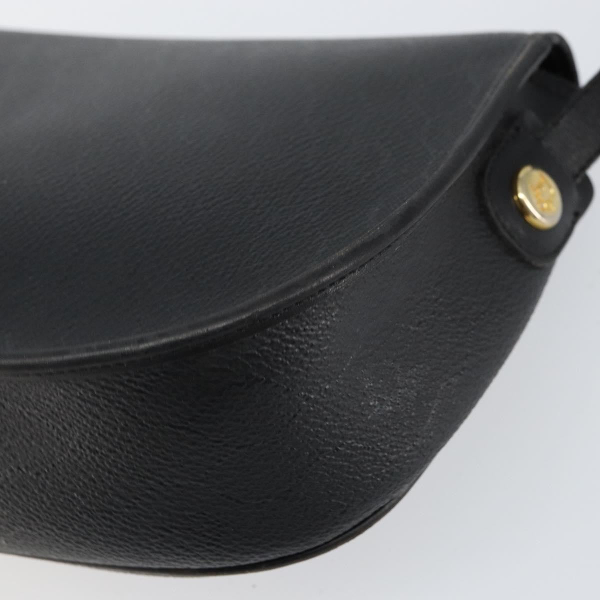 Christian Dior Vintage Honeycomb Flap Coated Canvas Black Canvas Shoulder Bag Bag (Pre-Owned)