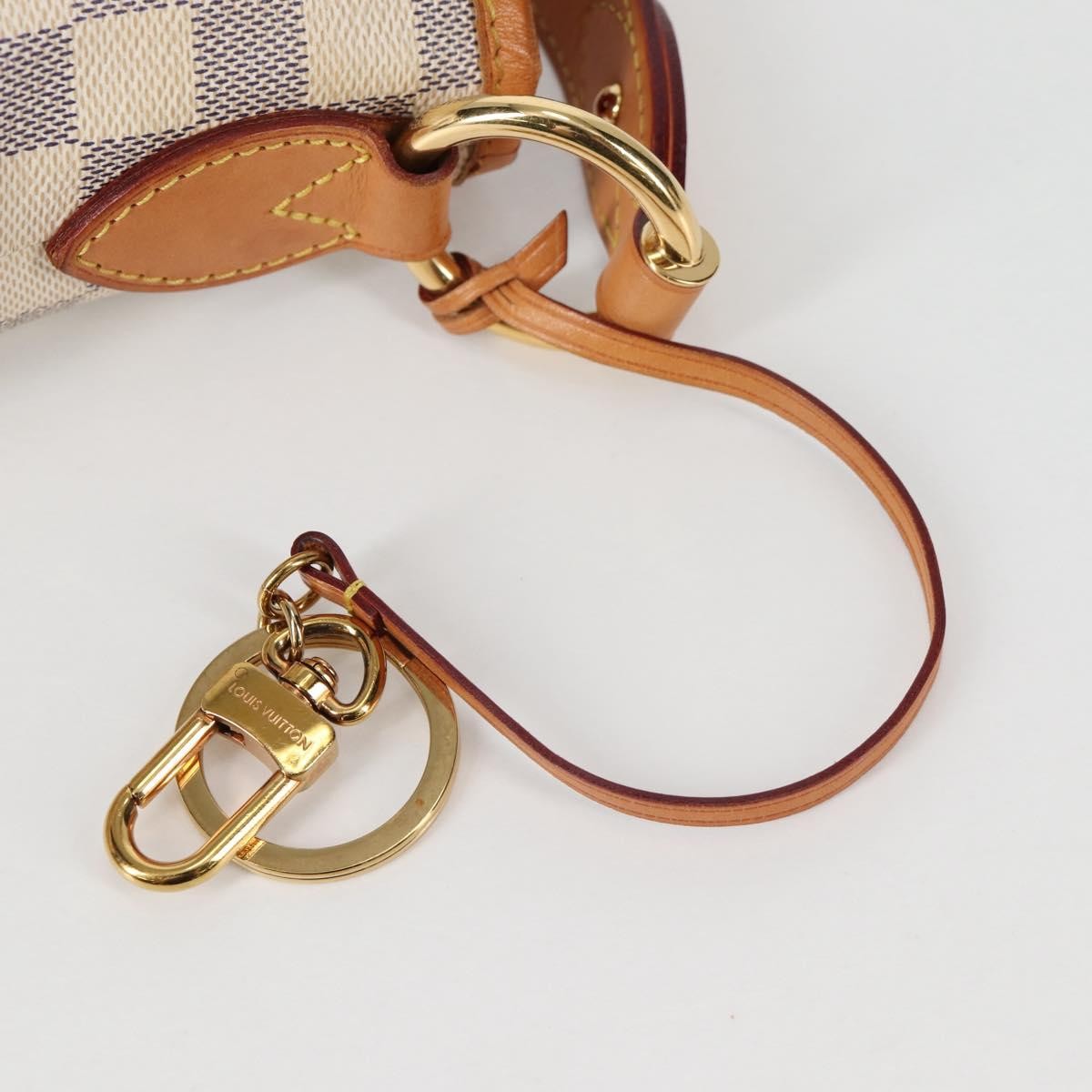 Louis Vuitton Delightful Nm Damier Ebene White Canvas Bag (Pre-Owned)