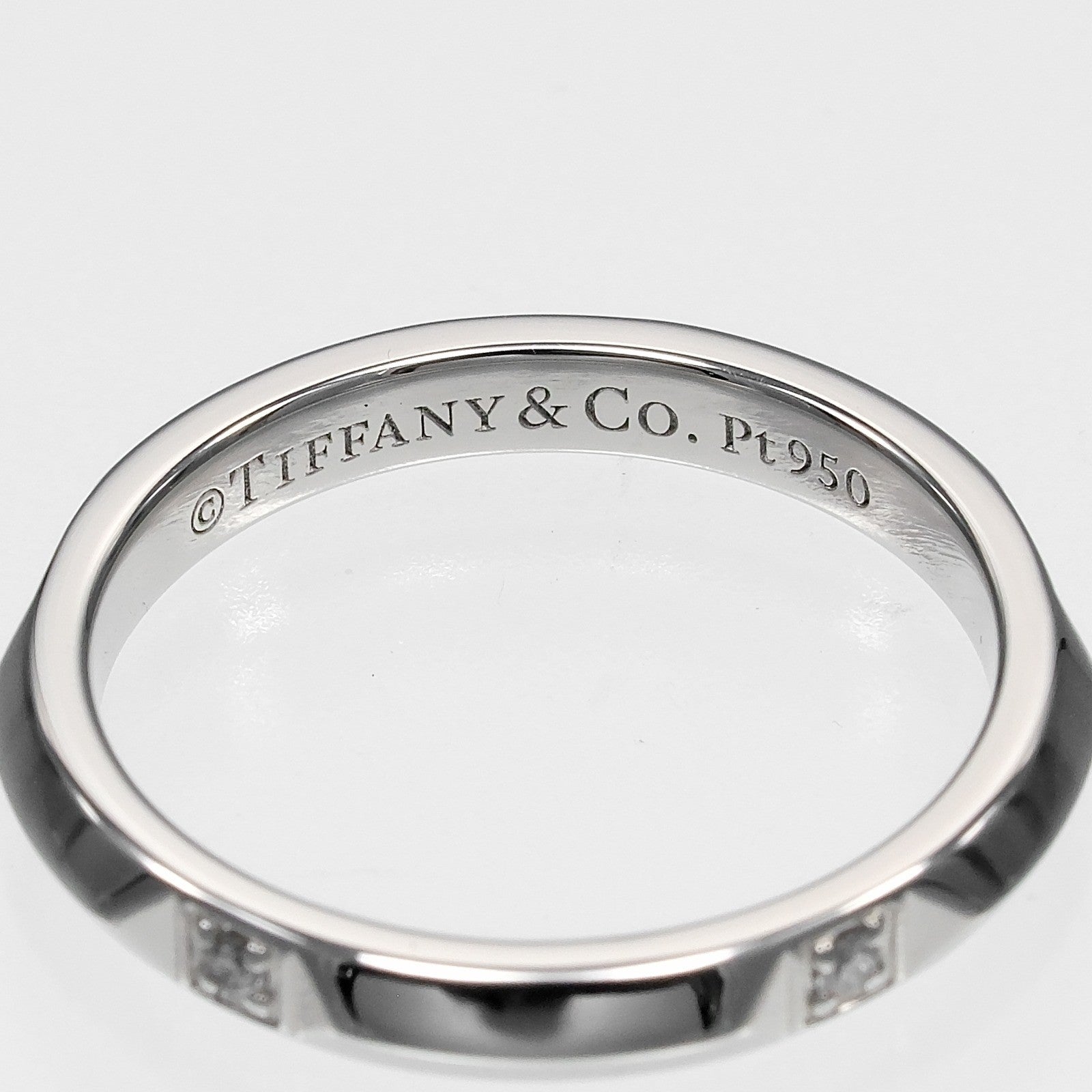 Tiffany & Co. True Band Platinum / 5Pdiamond Silver Platinum Ring Jewelry (Pre-Owned)