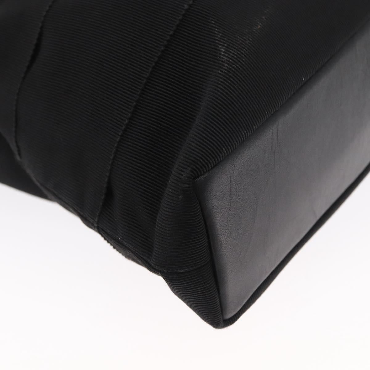 Salvatore Ferragamo Vala Tote Canvas Black Canvas Tote Bag Bag (Pre-Owned)