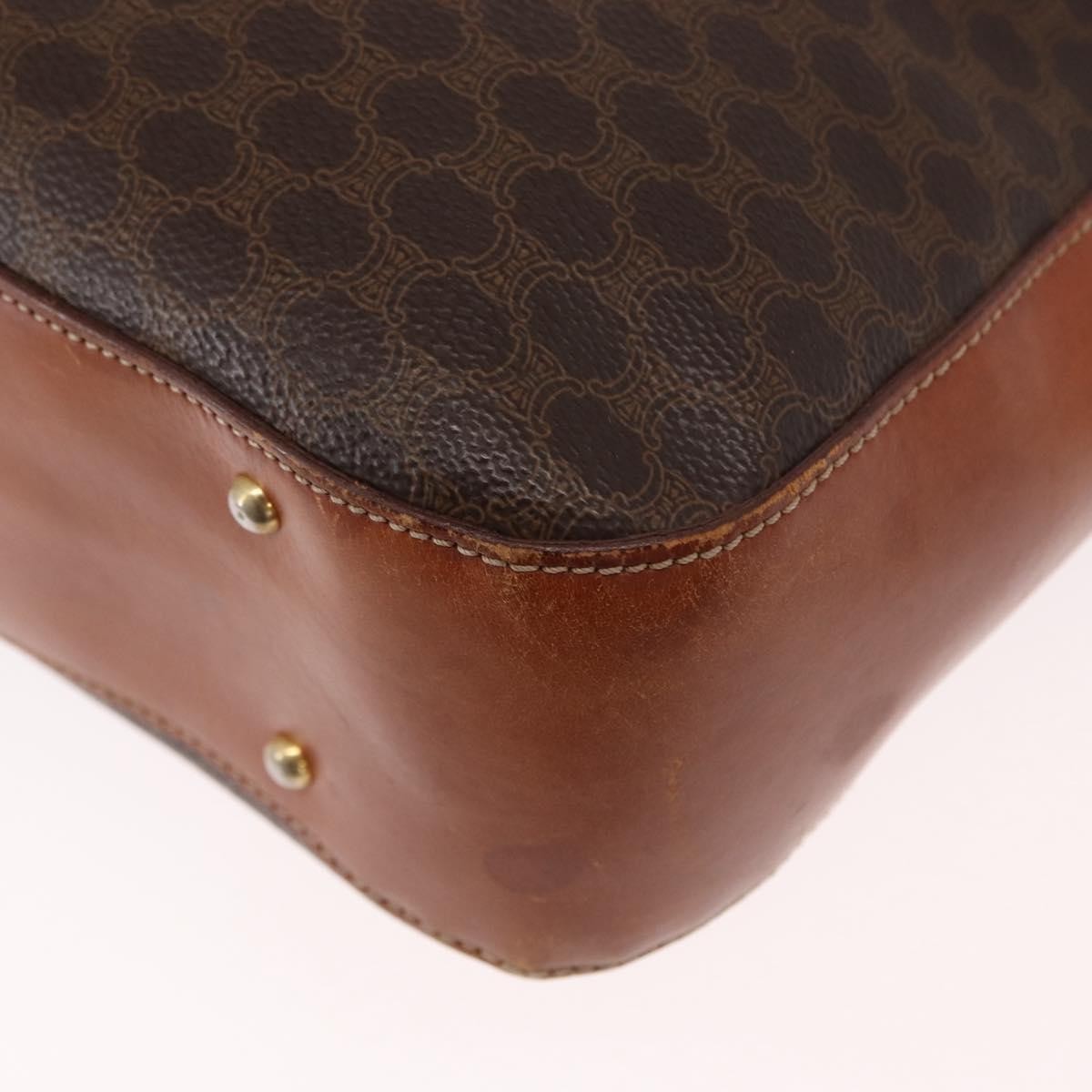 Celine Vintage Macadam Canvas Brown Canvas Backpack Bag (Pre-Owned)