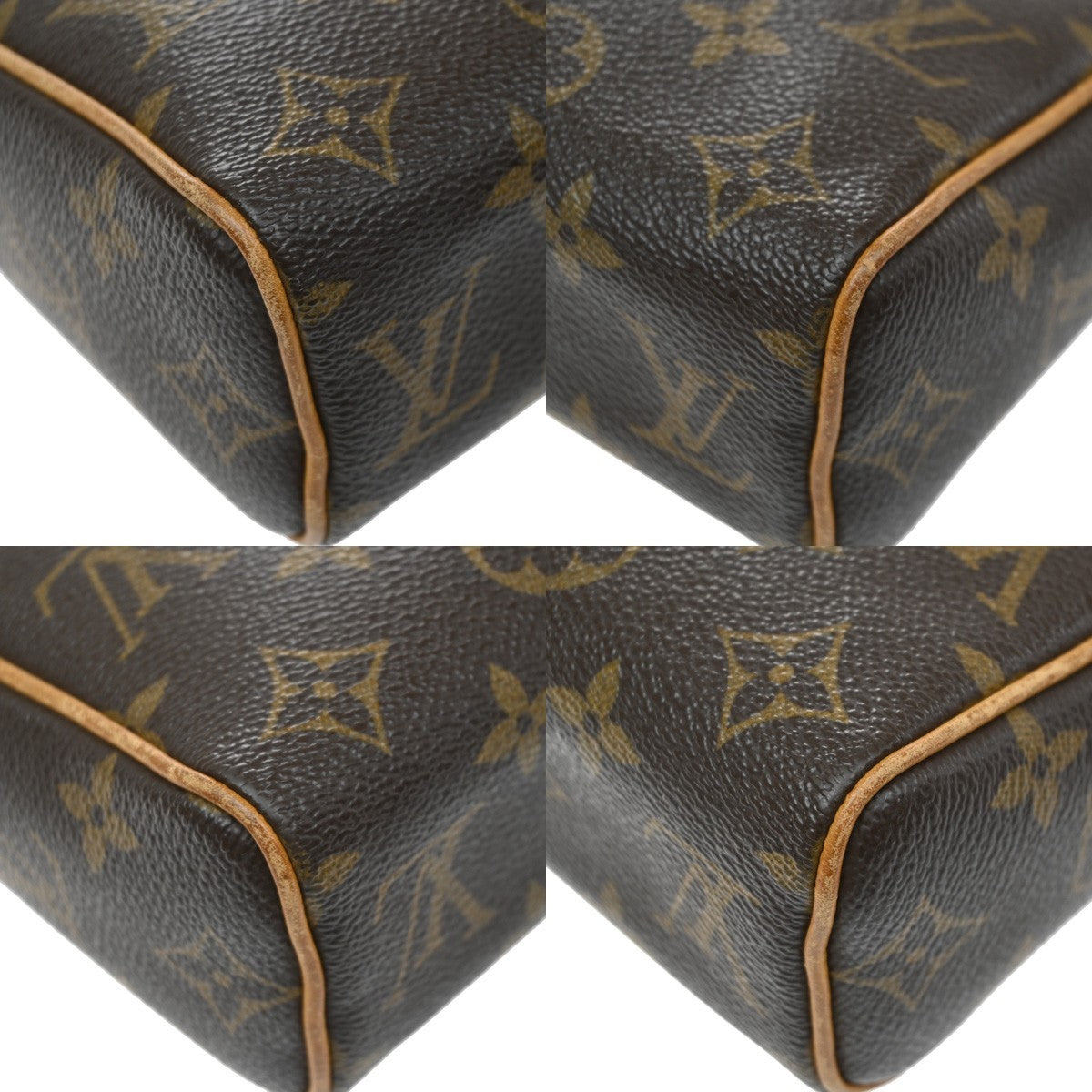 Louis Vuitton Recital Monogram Canvas Brown Leather Shoulder Bag Bag (Pre-Owned)